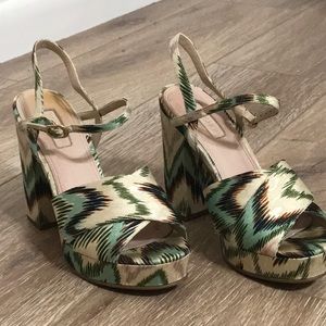 TopShop Chevron Platform Sandals